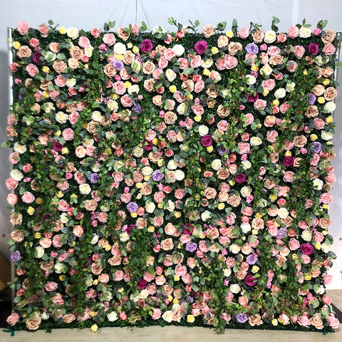 Blush Pink Artificial Rose Flower Wall Trailing Vine Boho Backdrop for Wedding Photo Booth Studio Party Event Decor
