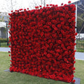 Custom Wedding Baby Shower Event Decor Flower Wall Artificial White Rose pink Floral Panel Red Rose Flower Wall
