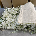 Flower Wall 8ft*8ft Flower Panel Wall Cloth Back White Customize Flower Wall for Wedding