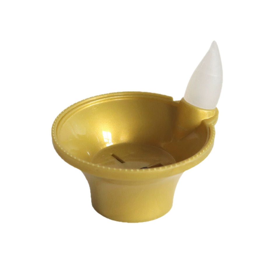 Battery Powered LED Floating Candle Lamp Round Plastic Waterproof Reusable Outdoor Decor for Ramadan Diwali Free Shipping