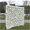 Luxurious Artificial Silk Flower Wall White Flower Wall Home Decor Wedding Backdrop Event Background Flower Wall Ornament