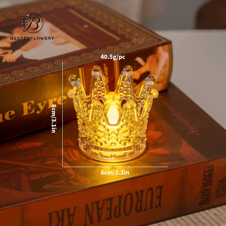 Crown Led Tealight Candles Wedding Favors Prop Light Ornament Christmas Party Decorations Desk Lamps Indoor Gift Free Shipping