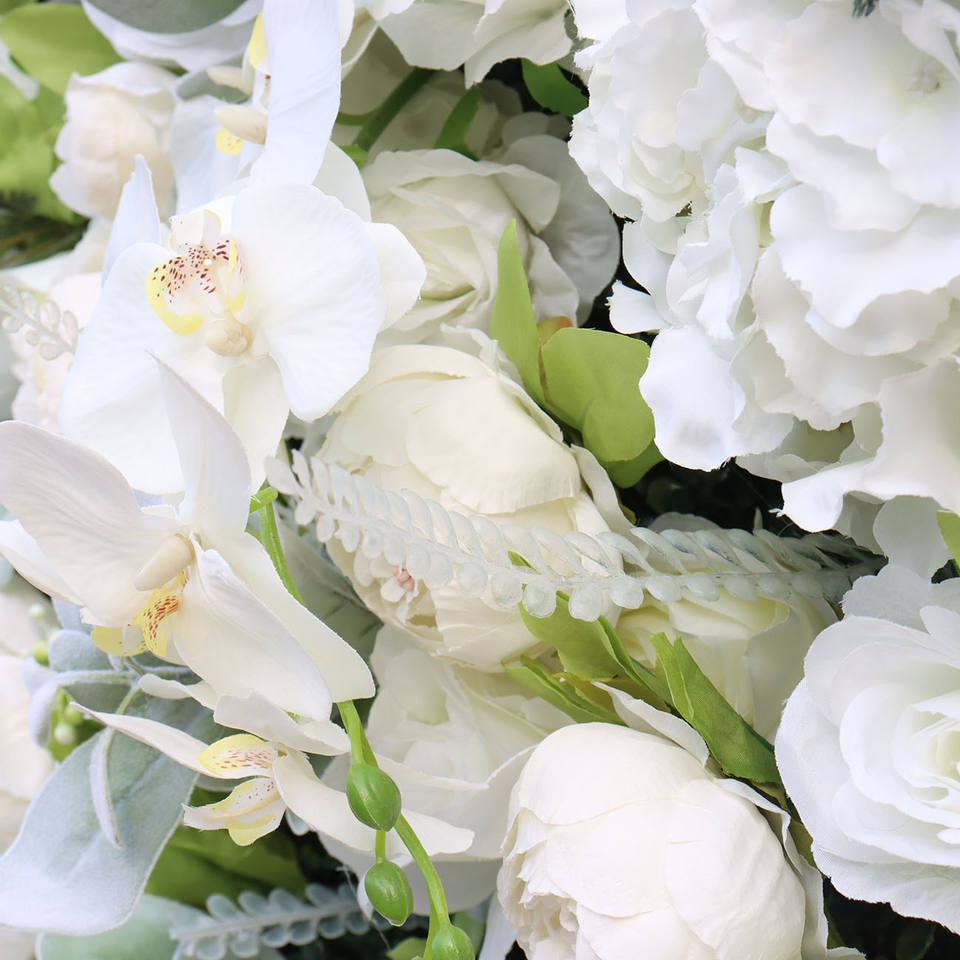 Wedding Suppliers 5D Roll-Up Artificial Flowers Wedding Backdrop Fabric Base Decorative Flower Wall for Event Ceremony Decor