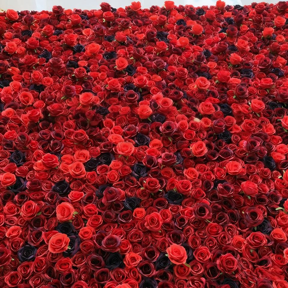 Fabric Flower Wall Artificial Flower Popular Background Wall Hydrangea Embroidery Wedding Display Storefront Decoration