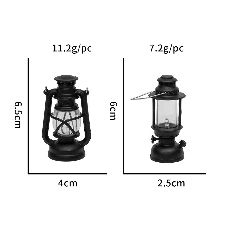 1pc Small Kerosene Lamp Miniature Nightlight Dollhouse Miniature Model Led Retro Kerosene Lamp Shooting Materials Free Shipping