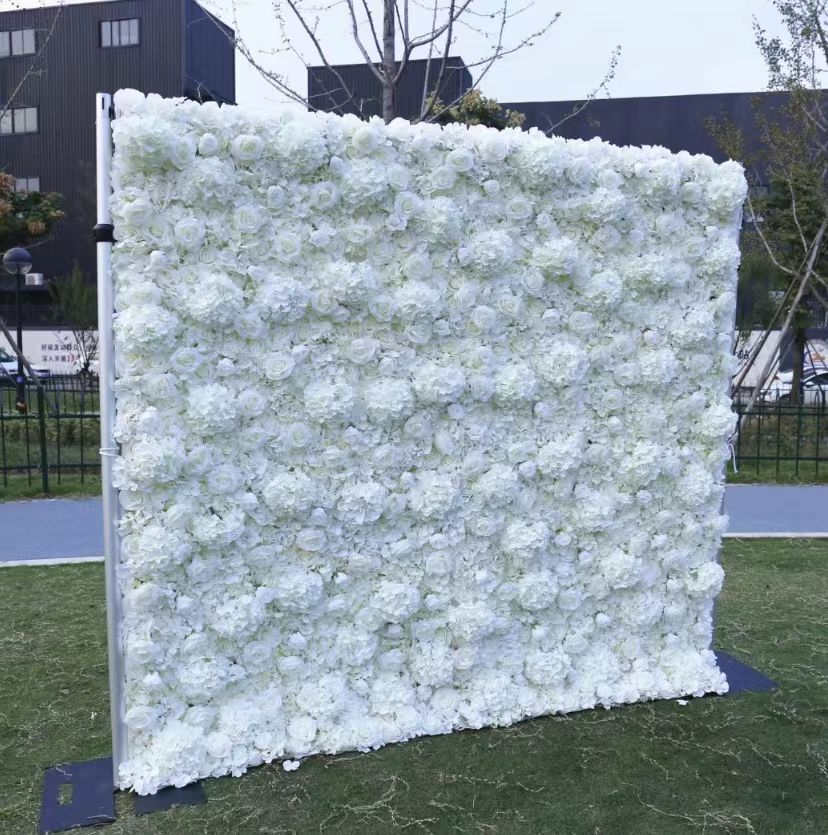 Hot Sale Artificial Flower Wall Wedding Decorative Background High Quality Silk Rose Flowers Wall Backdrop