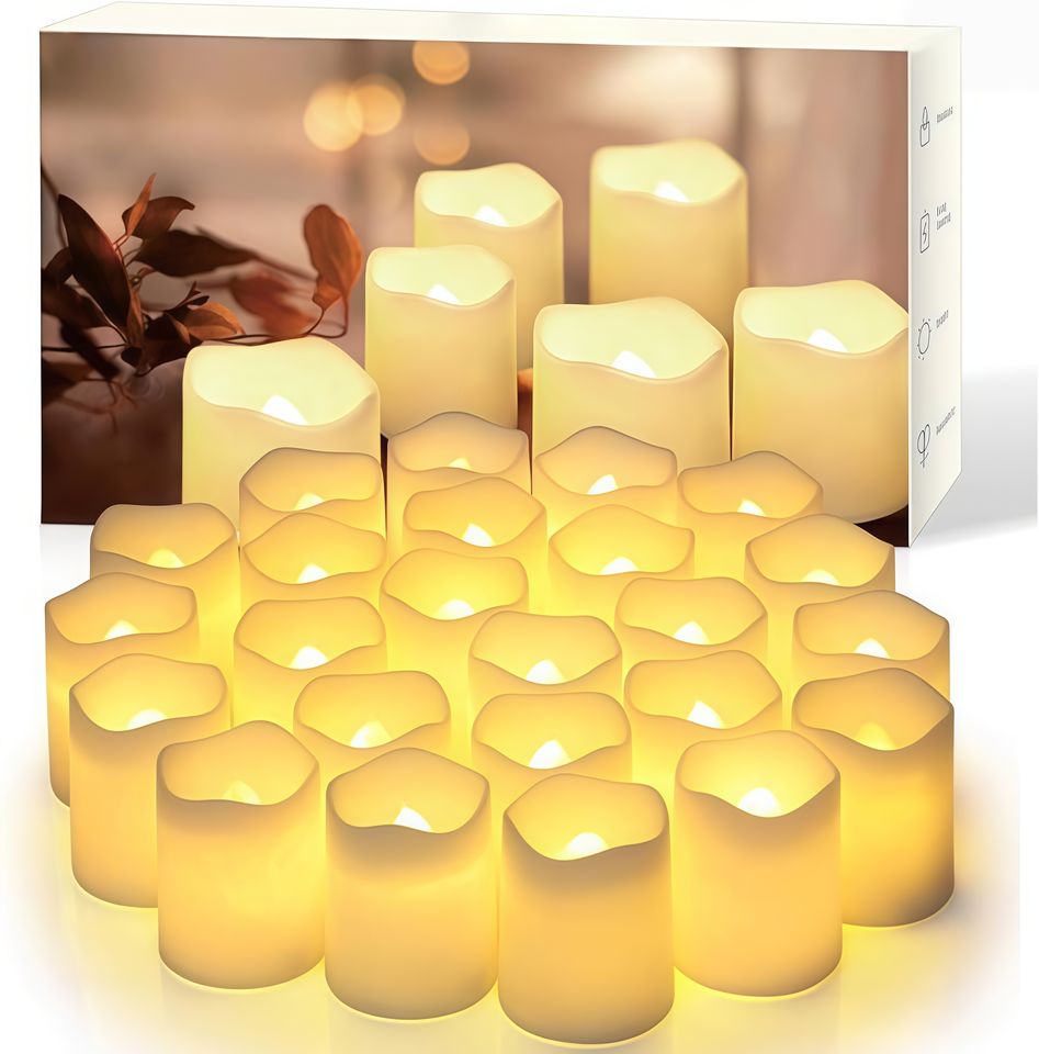 Wavy Rim Smokeless Tea Light LED Electronic Candle Lamp for Valentine's Confession and Wedding Decoration Free Shipping