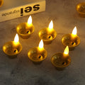 Battery Powered LED Floating Candle Lamp Round Plastic Waterproof Reusable Outdoor Decor for Ramadan Diwali Free Shipping