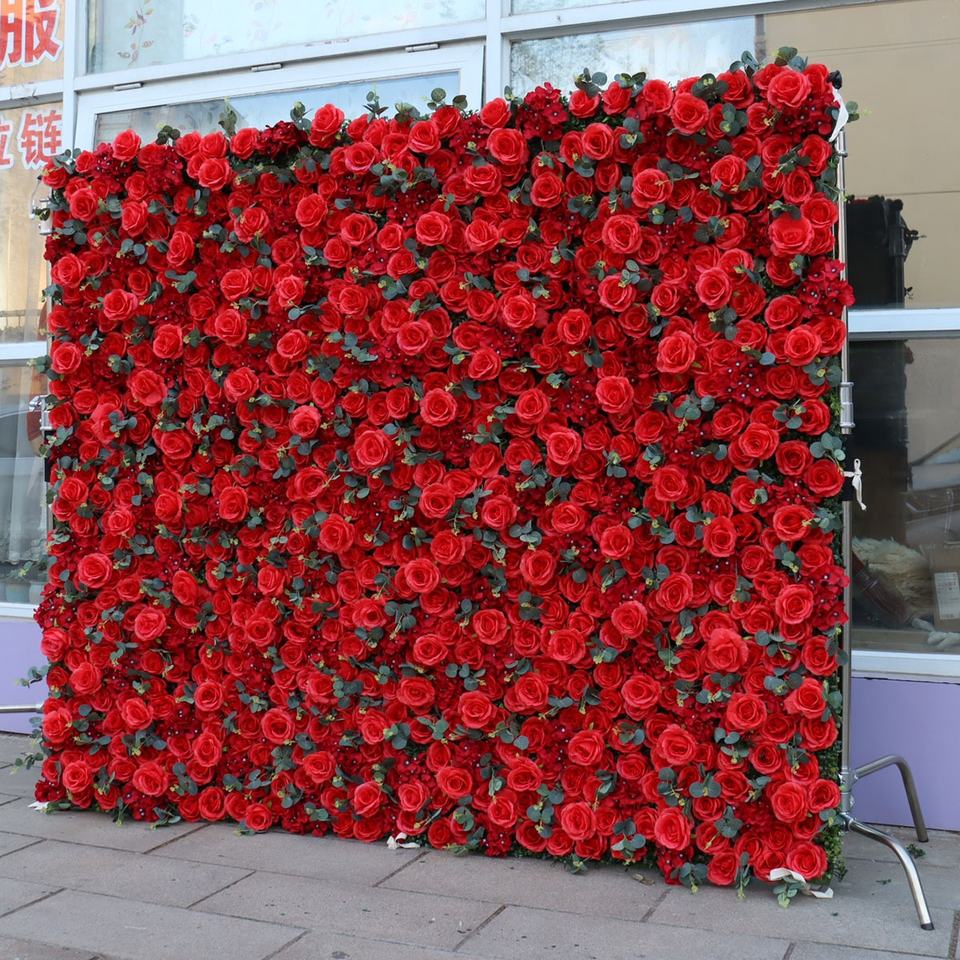 Home Wedding Supplies Cloth Flowers Wall Wedding Decor Backdrop Decoration Wall Flowers Living Room Wall Decor Flowers