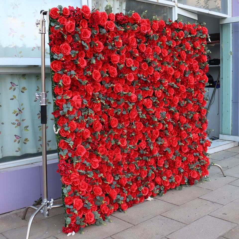 Home Wedding Supplies Cloth Flowers Wall Wedding Decor Backdrop Decoration Wall Flowers Living Room Wall Decor Flowers