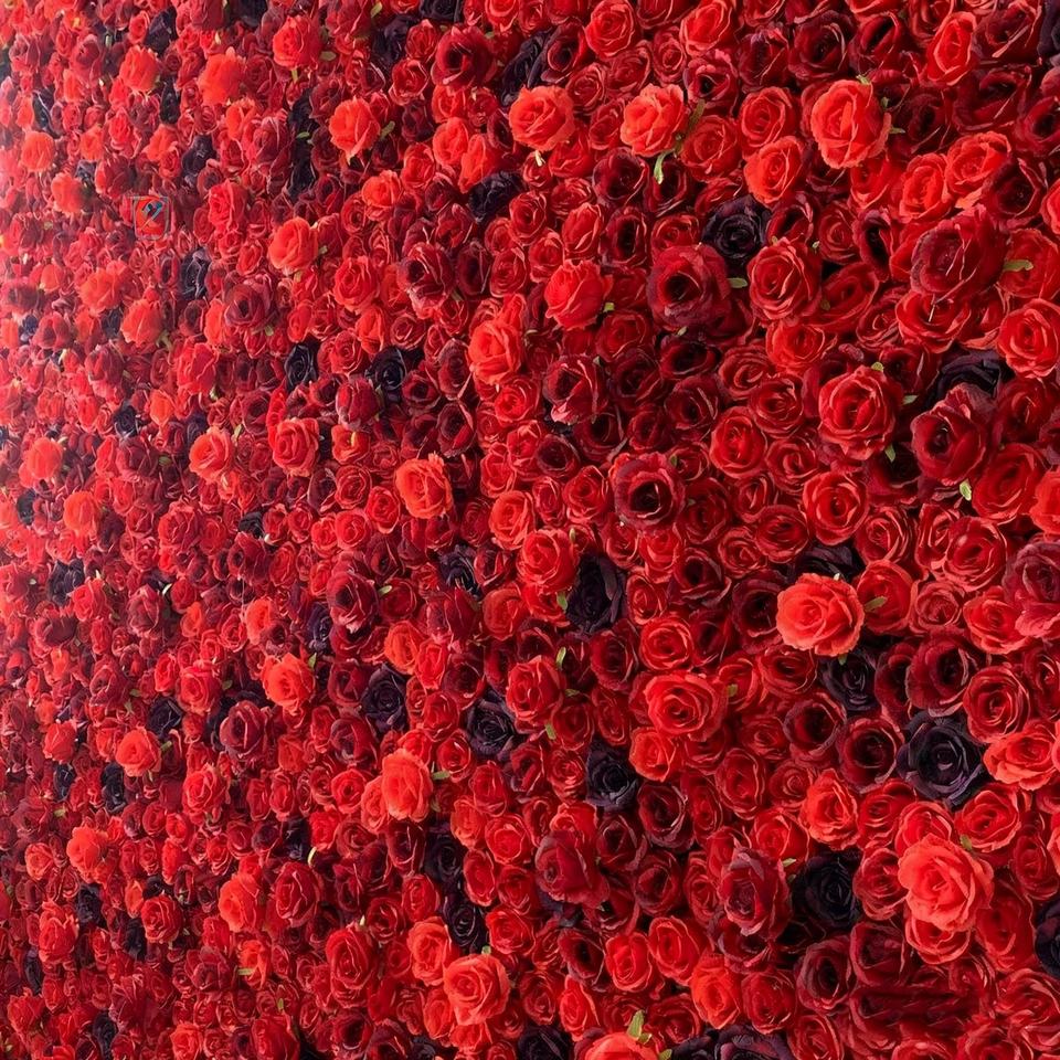 Fabric Flower Wall Artificial Flower Popular Background Wall Hydrangea Embroidery Wedding Display Storefront Decoration
