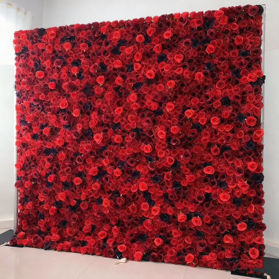 Fabric Flower Wall Artificial Flower Popular Background Wall Hydrangea Embroidery Wedding Display Storefront Decoration