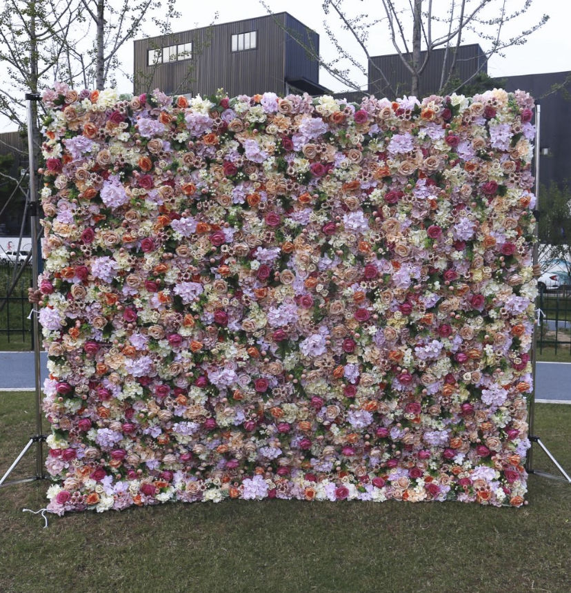 Wedding 3D Flower Roll Wall Wedding Wall Decoration Backdrop Outdoor Decorative Flower Wall Romantic Love Decor