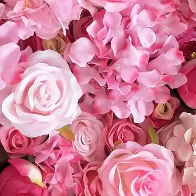 Customized Wedding Events Artificial Silk Flower Panel Rose Flower Wall for Garden Backdrop Engagement Events Decoration