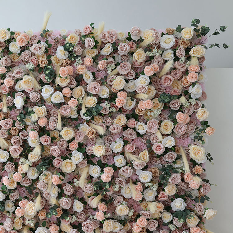 Rose Floral Wall Handmade Artificial Flower for Wedding Party Home Decor