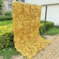 3D Gold Wall Flower Panels Floral Backdrop Hydrangea Artificial Wall for Wedding Party Christmas & Graduation Decorations