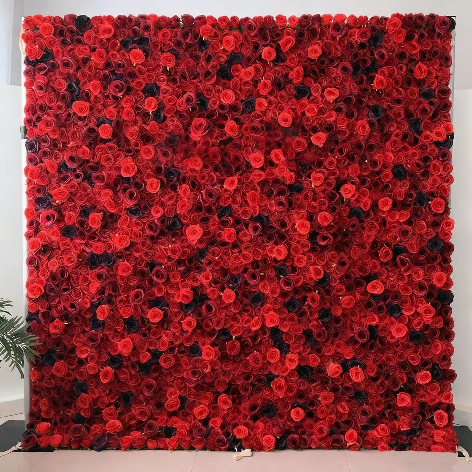 Fabric Flower Wall Artificial Flower Popular Background Wall Hydrangea Embroidery Wedding Display Storefront Decoration