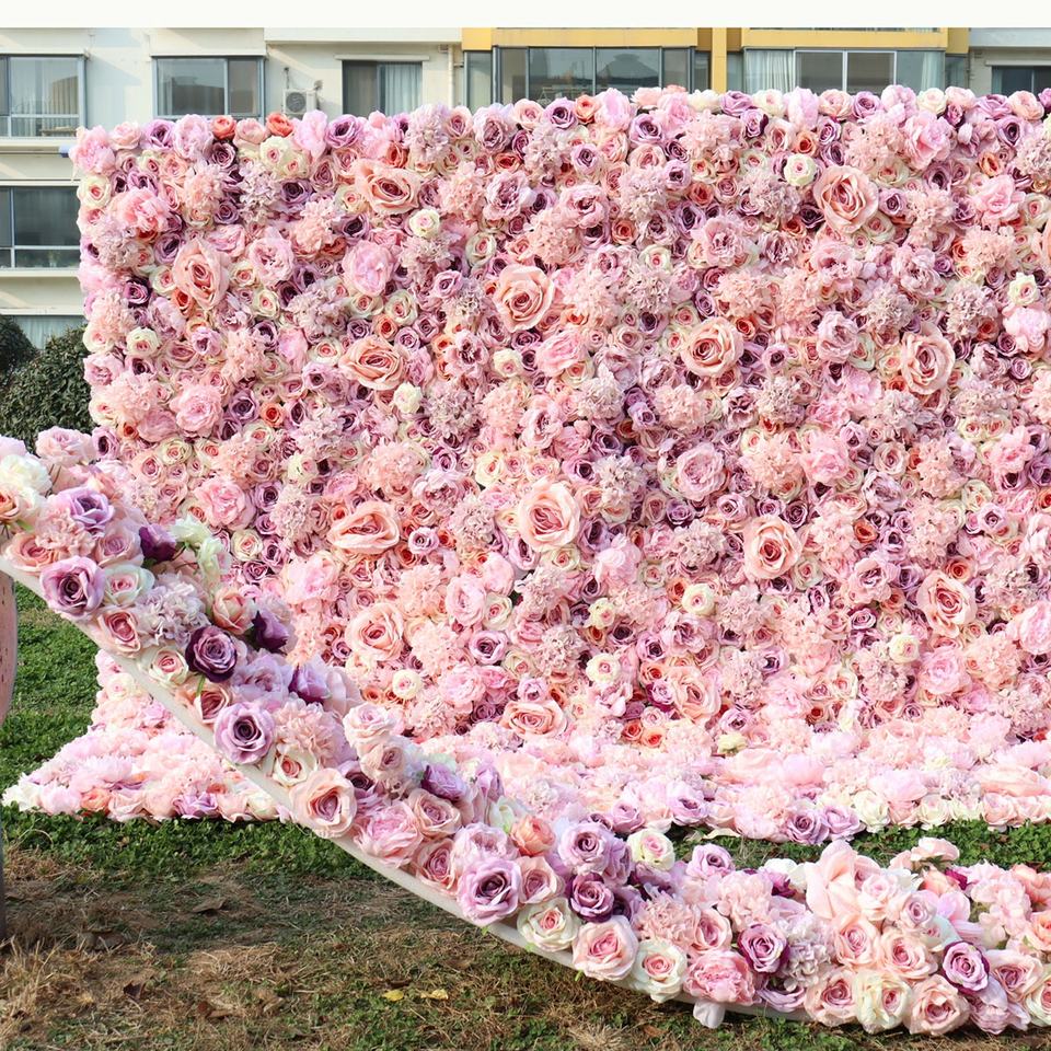 Big Size Fabric Flower Wall Decor Flower Runner Wedding Centerpieces Artificial Silk Pink Wall Flower Decoration Wedding