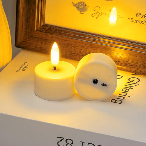 4/6/8/12 Rechargeable 3D True Flame LED Candle Remote Control - Long Lasting Romantic Wedding and Birthday Party Decoration Free Shipping
