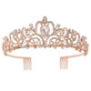 Silver Crystal Tiara Crown Headband Elegant Alloy Princess Crown Combs Hot Selling Bachelorette Party Decorations for Children