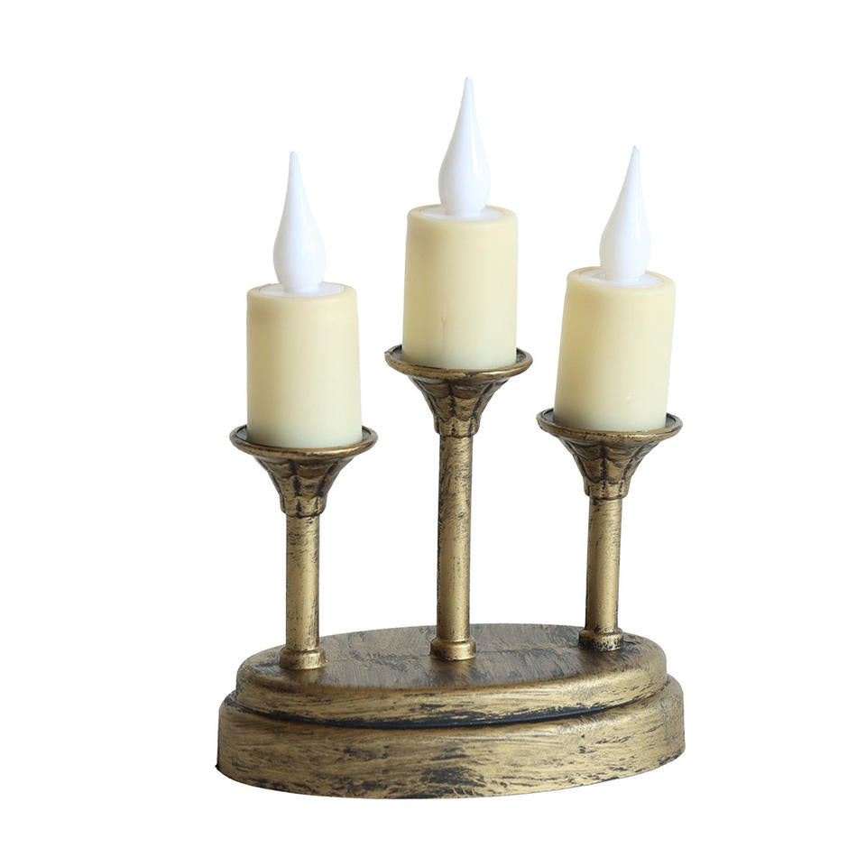 3 in 1 Flameless Taper Candles LED Candlesticks Battery Powered Plastic Light for Ramadan Home Decor Free Shipping