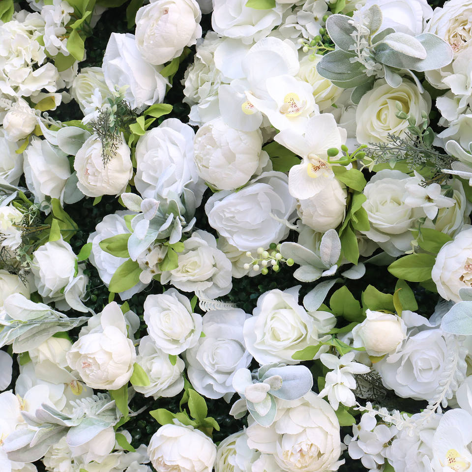 Wedding Suppliers 5D Roll-Up Artificial Flowers Wedding Backdrop Fabric Base Decorative Flower Wall for Event Ceremony Decor