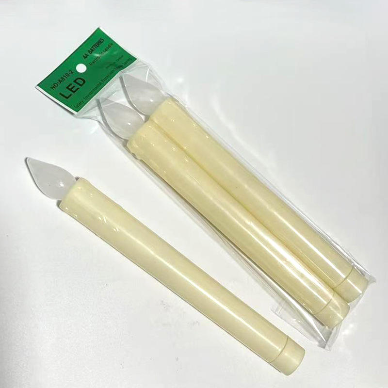 Flameless White Flickering Real Wax Electric Led Taper Candles Remote Control Warm White Led Candle Free Shipping