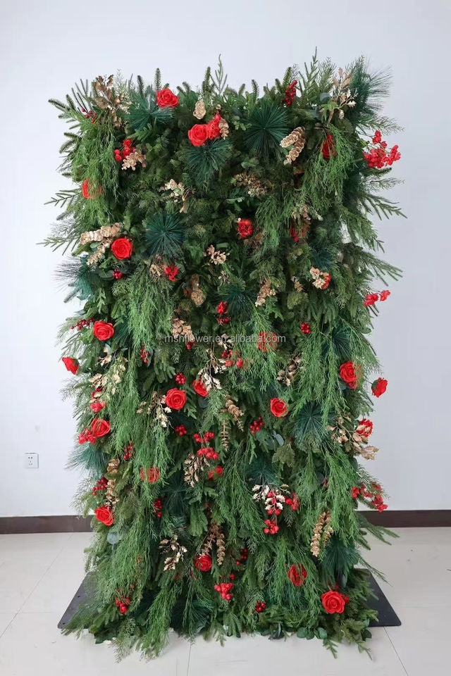Wedding Event Party Realistic Flower Wall Backdrops Handmade 5D Flower Arrangements Centerpiece Decorations