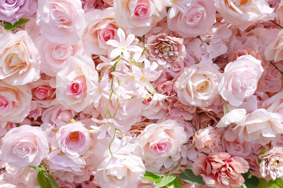 Pink Decorative Floral Artificial Flower Wall Artificial Plants Flowers Backdrop Wedding Decorations