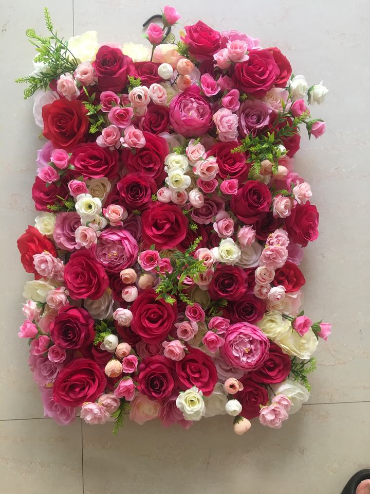 Decorative Flowers Wedding Supplies Decoration Backdrop Buy Large Artificial Flowers Wall Silk Pink Rose 3D Flower Wall