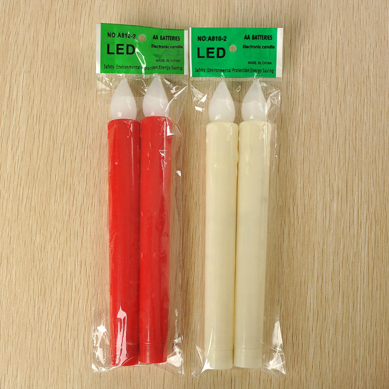 Flameless White Flickering Real Wax Electric Led Taper Candles Remote Control Warm White Led Candle Free Shipping
