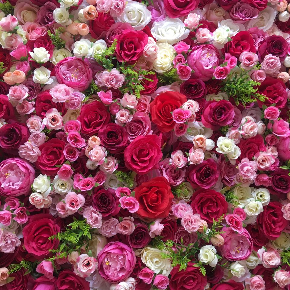 Decorative Flowers Wedding Supplies Decoration Backdrop Buy Large Artificial Flowers Wall Silk Pink Rose 3D Flower Wall