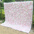 Floral Wall Arrangement 3D Roll-Up Silk Artificial Flower Panel Wall Decor Photography Backdrop Wedding Pink Flower Wall