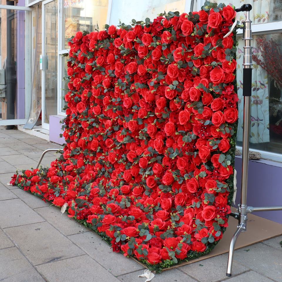Home Wedding Supplies Cloth Flowers Wall Wedding Decor Backdrop Decoration Wall Flowers Living Room Wall Decor Flowers