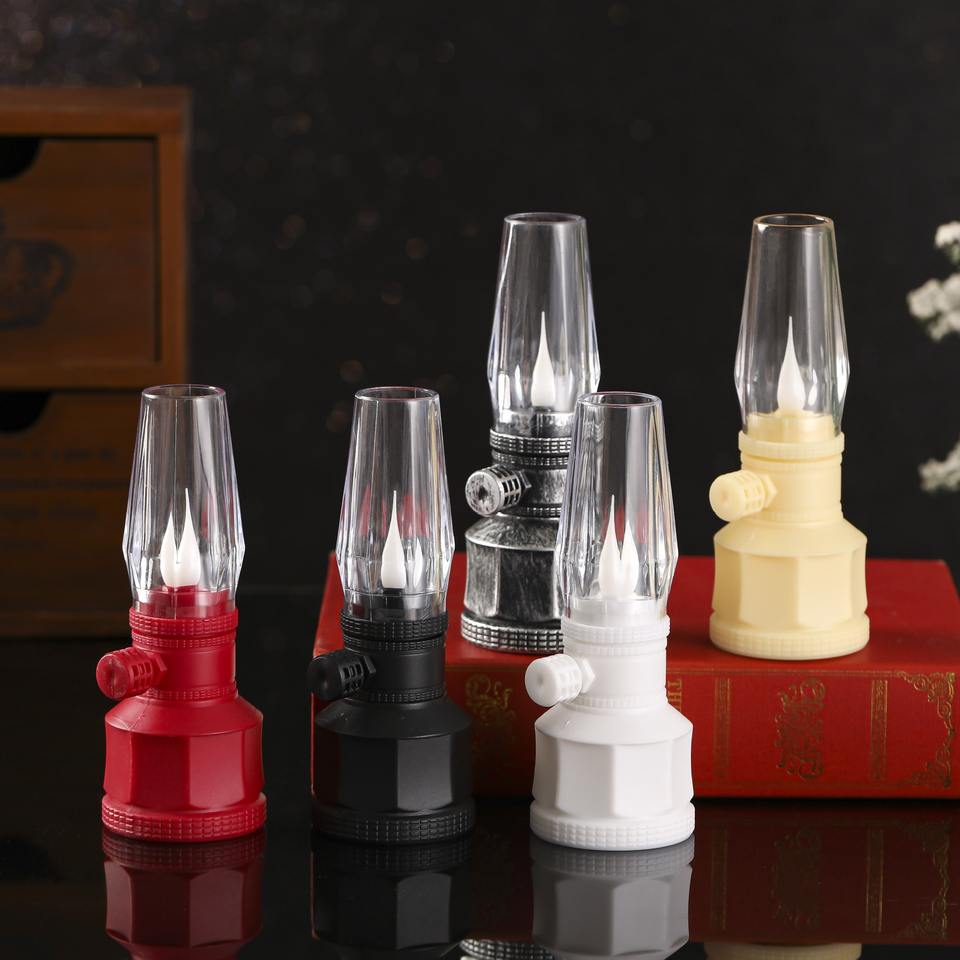 Electronic Candle Christmas Decor Led Lamp Battery-operated Flickering Flame Mini Retro Eco-friendly Festival Decoration Candle Free Shipping