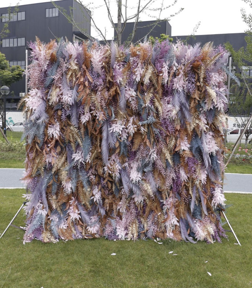 Romantic Unique Wedding Supplies Fluttery Feather Flower Decoration Wall Artificial Silk Wall Home Hotel Decoration