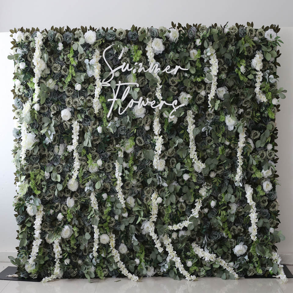 Wedding Decoration Flower Wall Background Green Wall Wedding Outdoor Lawn Decoration Artificial Flower