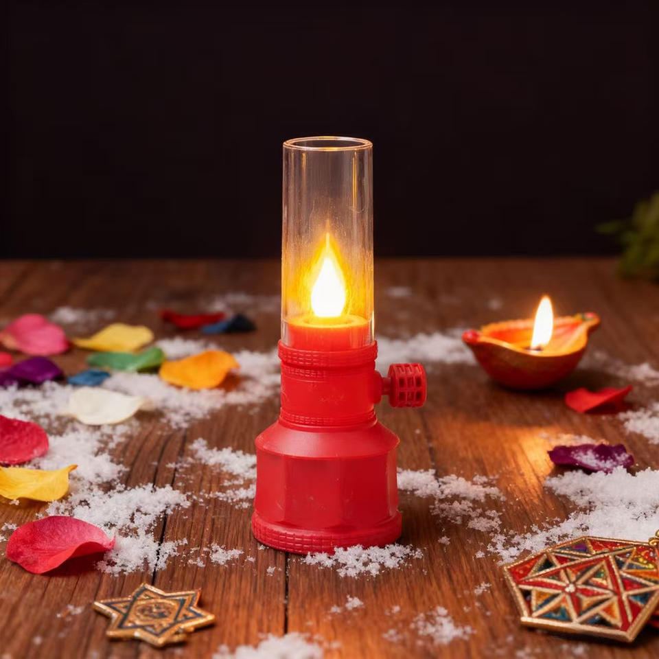 Electronic Candle Christmas Decor Led Lamp Battery-operated Flickering Flame Mini Retro Eco-friendly Festival Decoration Candle Free Shipping