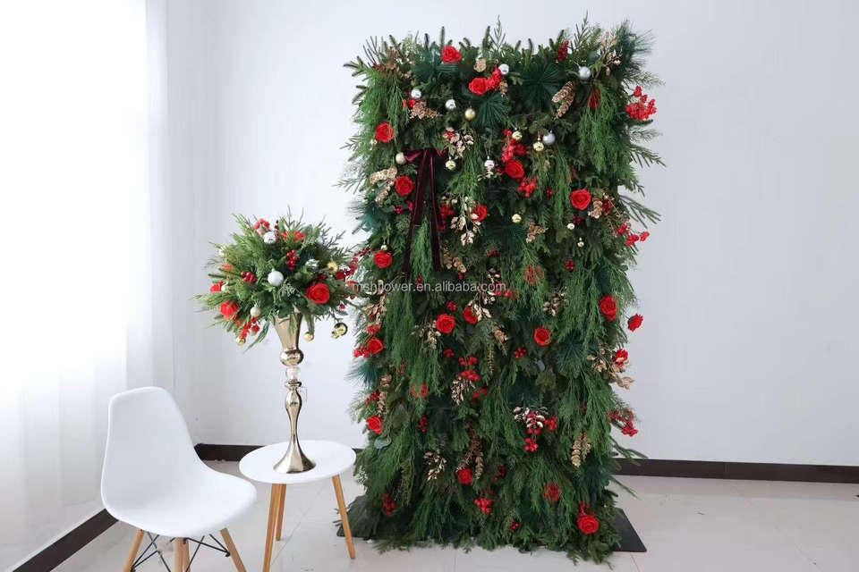 Wedding Event Party Realistic Flower Wall Backdrops Handmade 5D Flower Arrangements Centerpiece Decorations