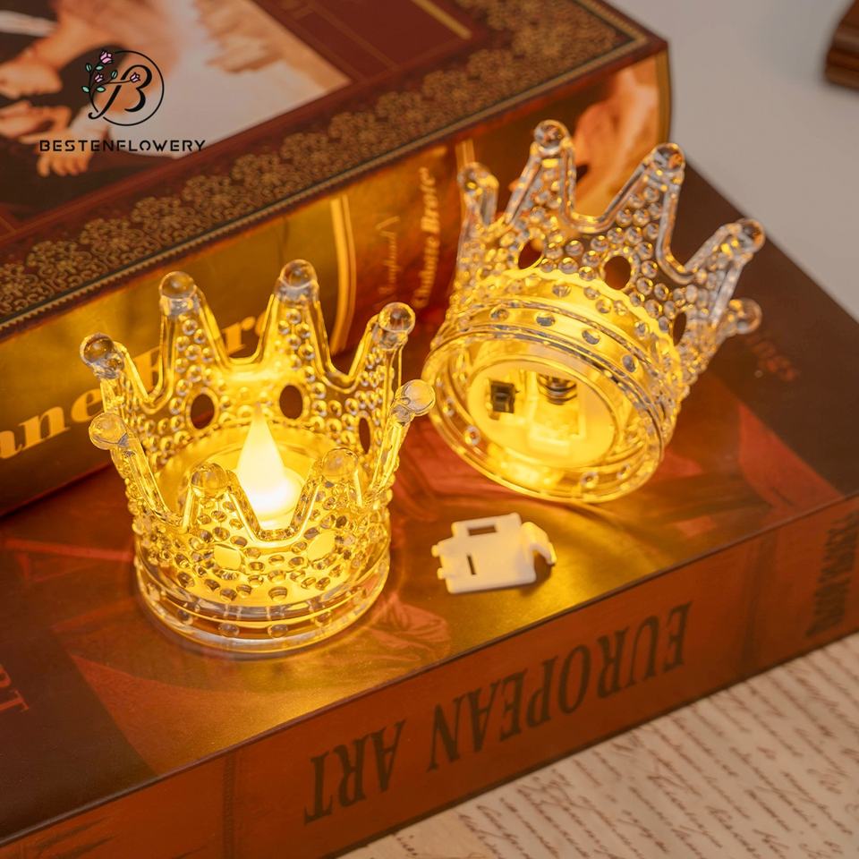 Crown Led Tealight Candles Wedding Favors Prop Light Ornament Christmas Party Decorations Desk Lamps Indoor Gift Free Shipping