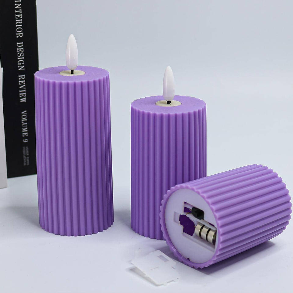 Diameter 5cm Plastic Material Led False Pillar Candle Flickering Flameless Led Candle Light Free Shipping