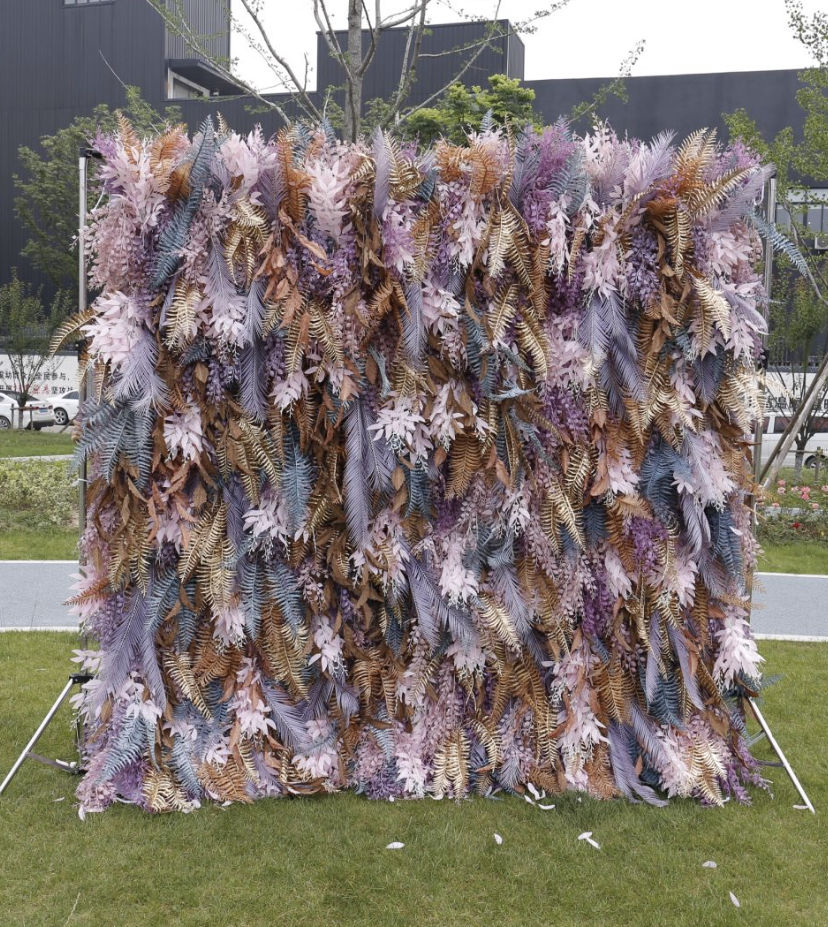 Romantic Unique Wedding Supplies Fluttery Feather Flower Decoration Wall Artificial Silk Wall Home Hotel Decoration