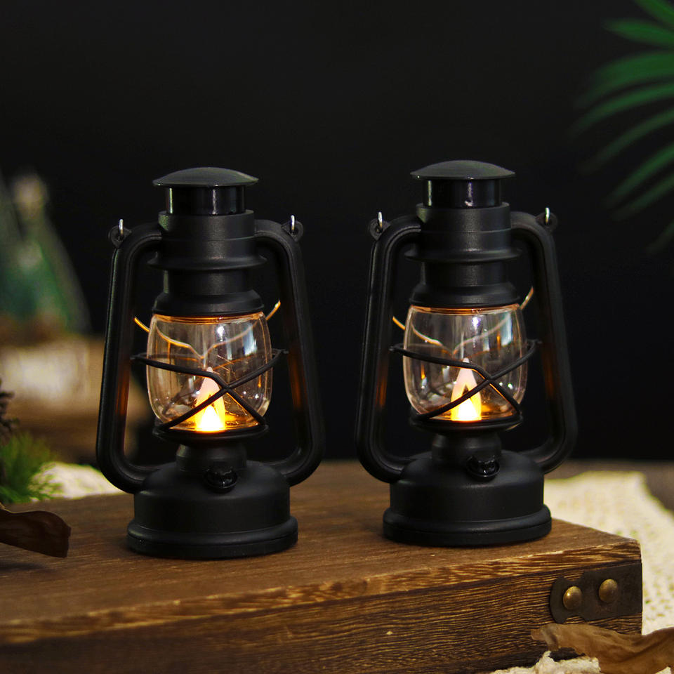 1pc Small Kerosene Lamp Miniature Nightlight Dollhouse Miniature Model Led Retro Kerosene Lamp Shooting Materials Free Shipping