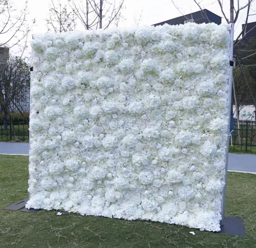 Hot Sale Artificial Flower Wall Wedding Decorative Background High Quality Silk Rose Flowers Wall Backdrop