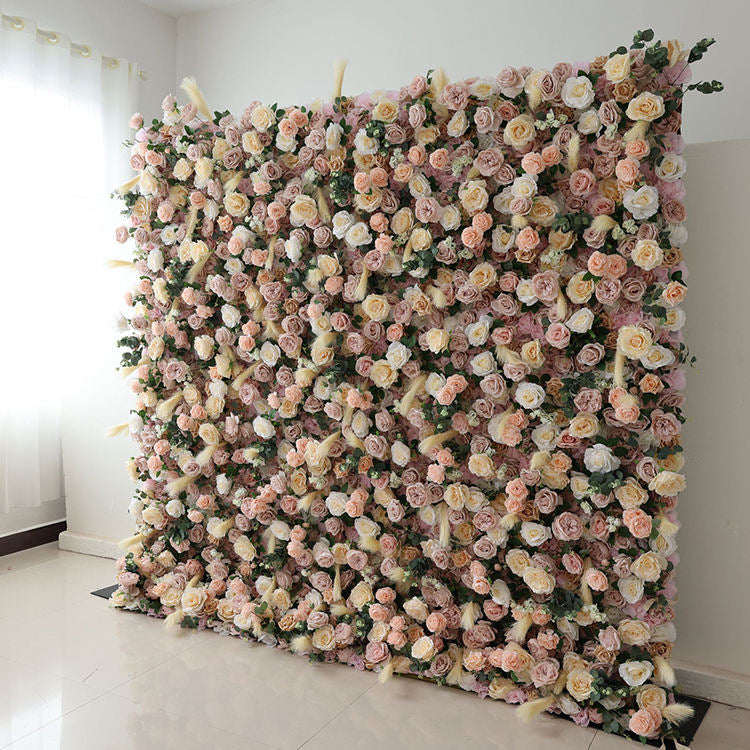 Rose Floral Wall Handmade Artificial Flower for Wedding Party Home Decor