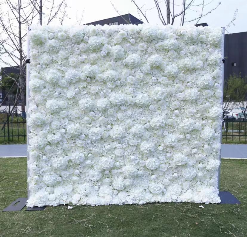 Hot Sale Artificial Flower Wall Wedding Decorative Background High Quality Silk Rose Flowers Wall Backdrop