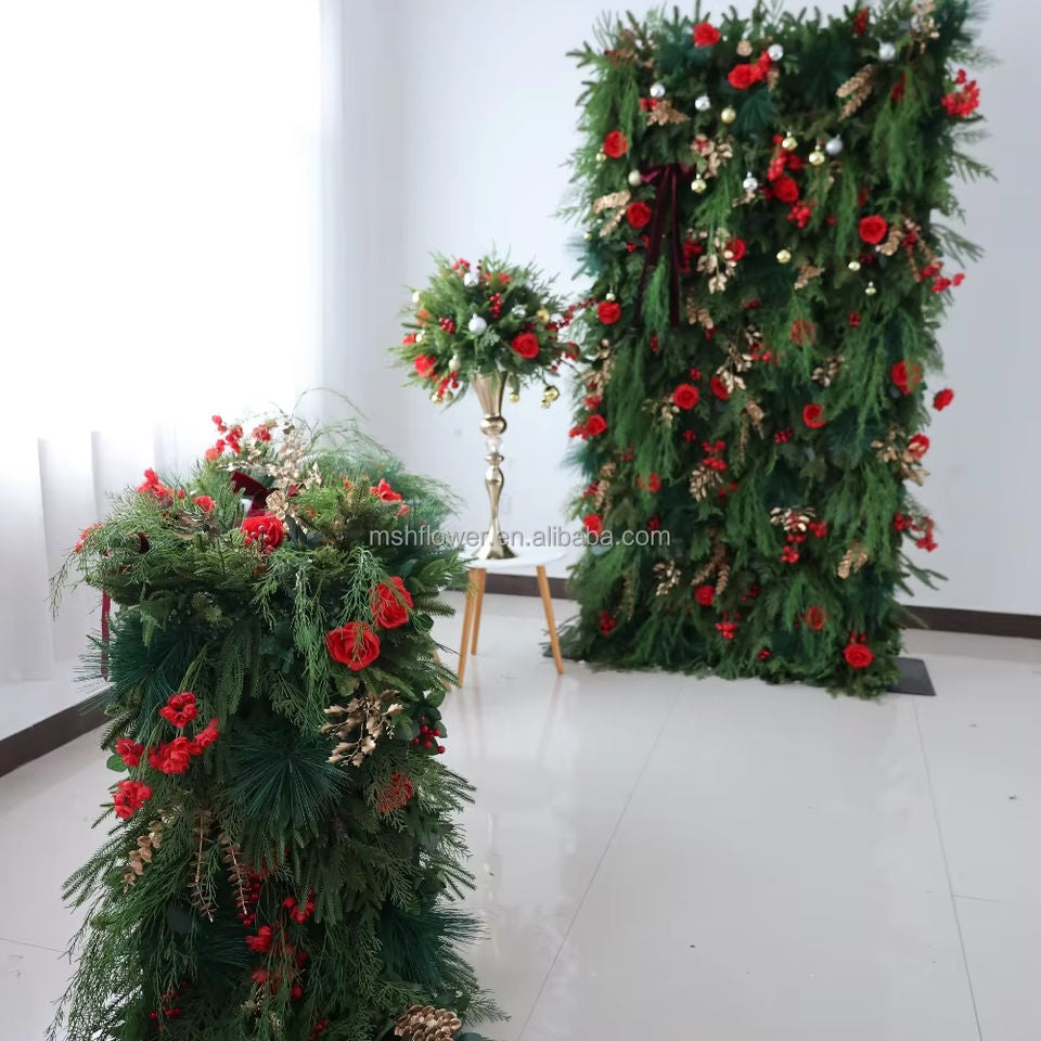 Wedding Event Party Realistic Flower Wall Backdrops Handmade 5D Flower Arrangements Centerpiece Decorations