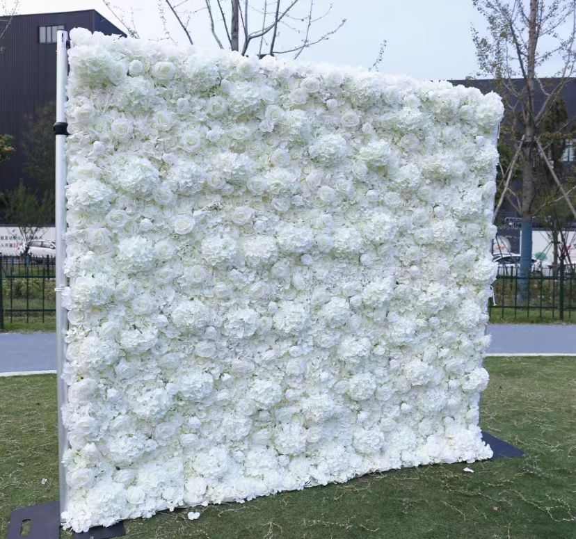 Hot Sale Artificial Flower Wall Wedding Decorative Background High Quality Silk Rose Flowers Wall Backdrop