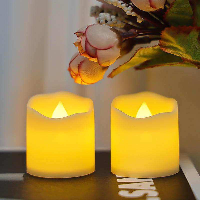 Wavy Rim Smokeless Tea Light LED Electronic Candle Lamp for Valentine's Confession and Wedding Decoration Free Shipping