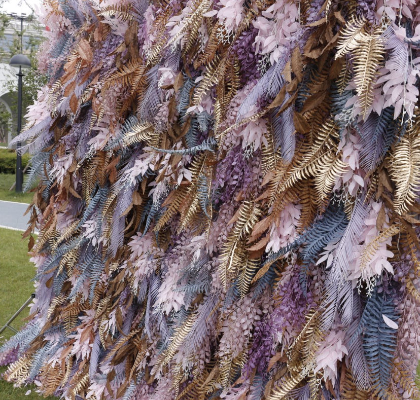 Romantic Unique Wedding Supplies Fluttery Feather Flower Decoration Wall Artificial Silk Wall Home Hotel Decoration